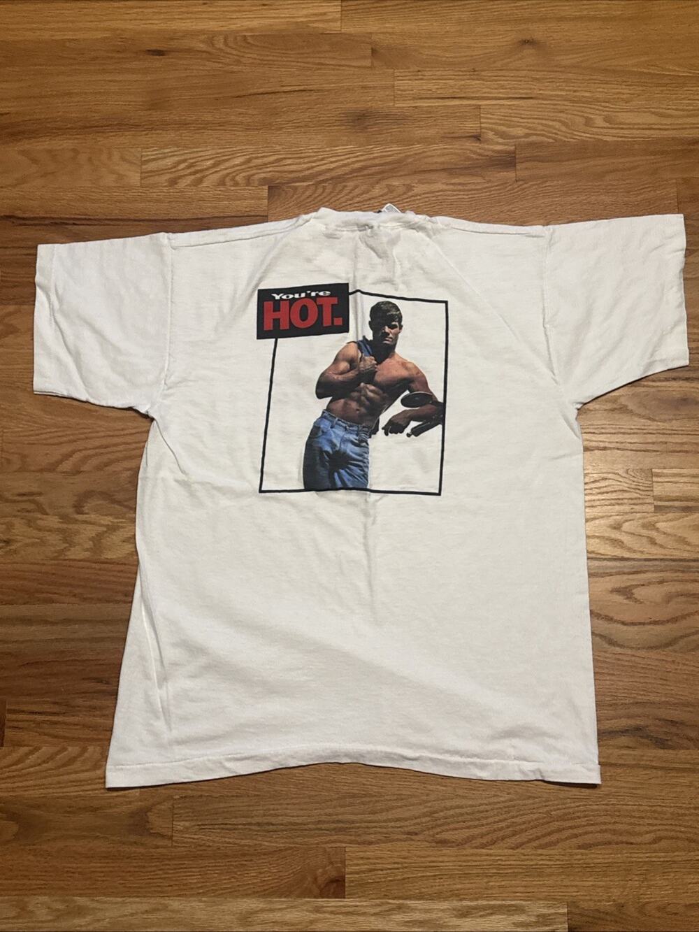 Vintage T.Q. Hot Gold Tequila Tee T-Shirt Size XL Single Stitch White Rare